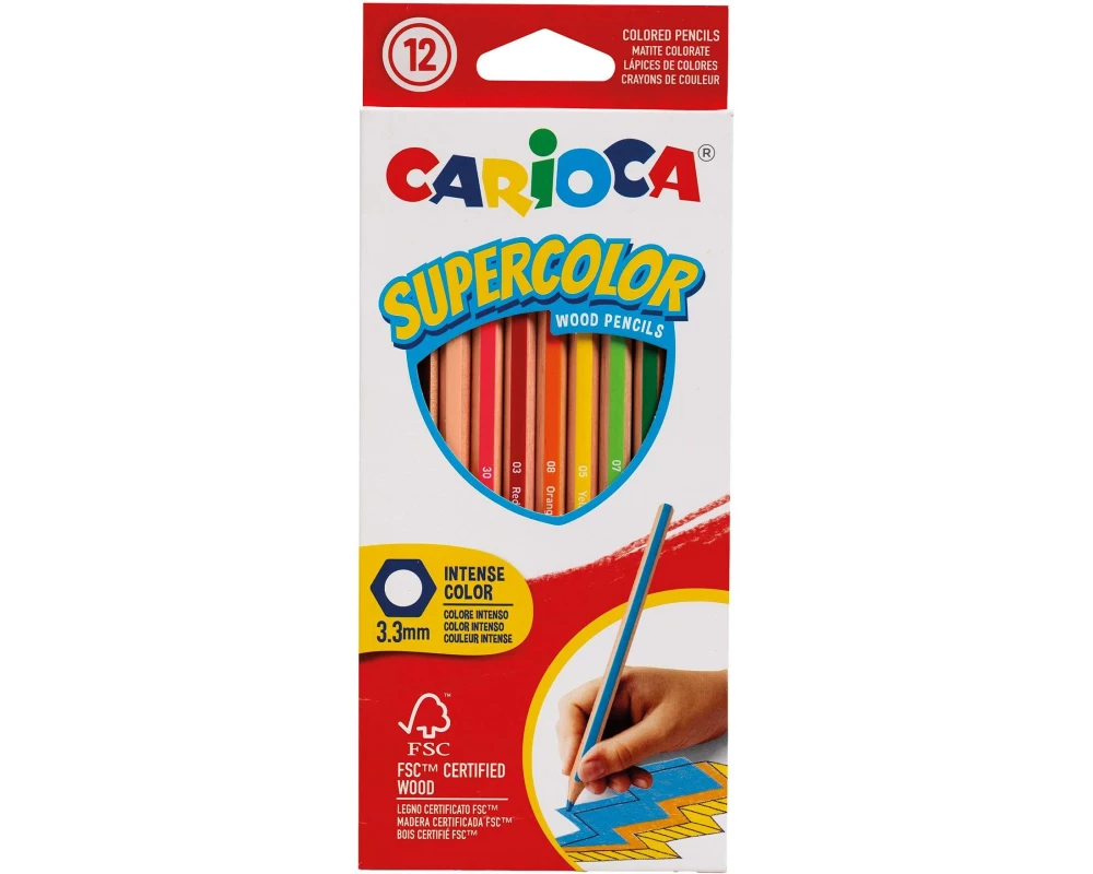 Carioca Farbstift Supercolor E-12 Mehrfarbig