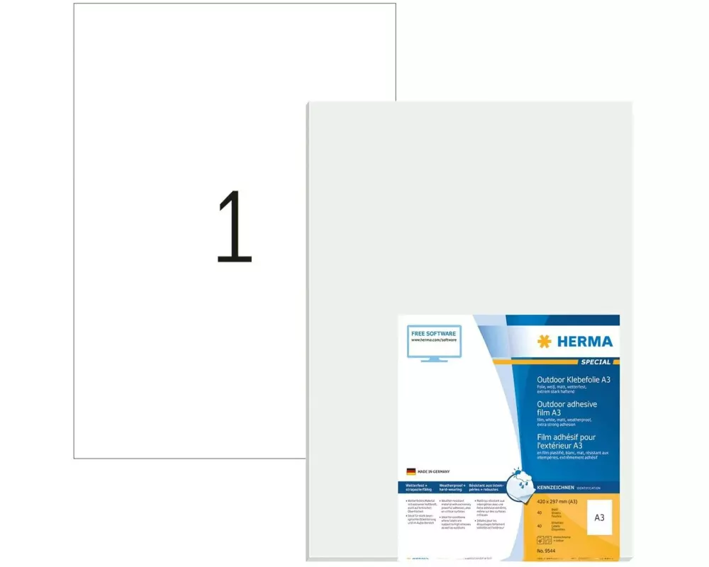 HERMA Outdoor-Etiketten 9544 297 x 420 mm, 40 Etiketten