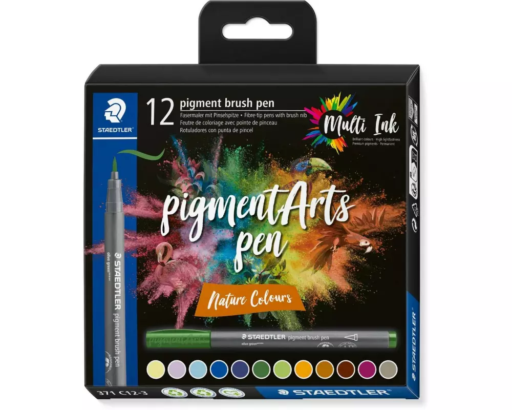 Staedtler Fasermaler Pigment Arts Brush Pen Nature Colors