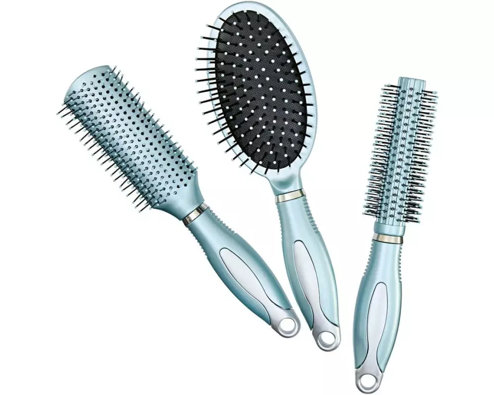 VITALmaxx Haarbürsten mint 3er-Set Blau