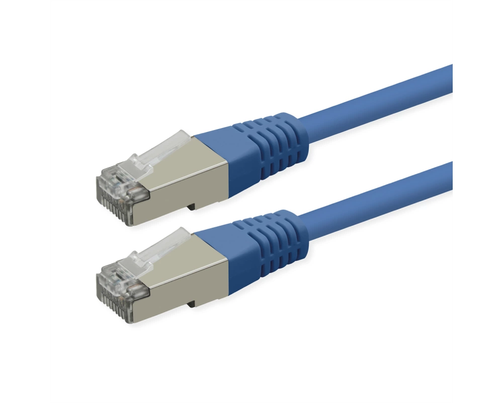 ROLINE Patchkabel Cat.6 (Class E), PoE, S/FTP (PiMF), blau, 1,5 m