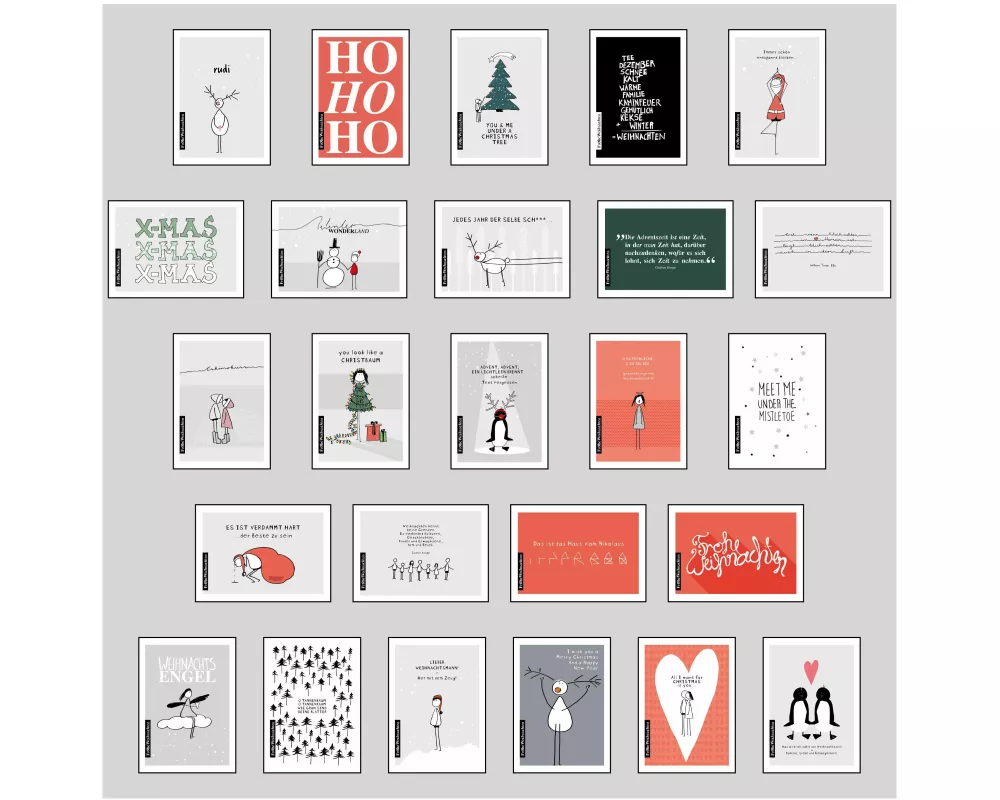 25 handgemachte Weihnachtskarten Teil 1