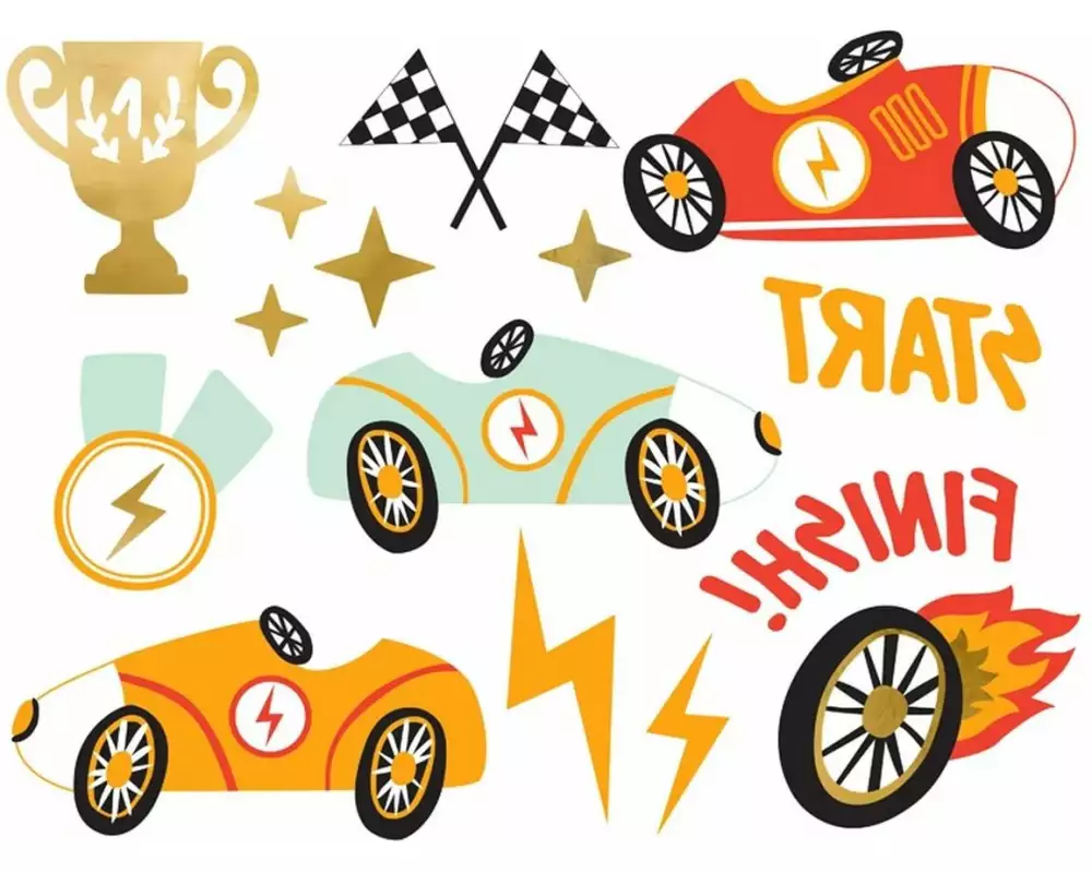 Partydeco Tattoo Set Auto 11 Motive