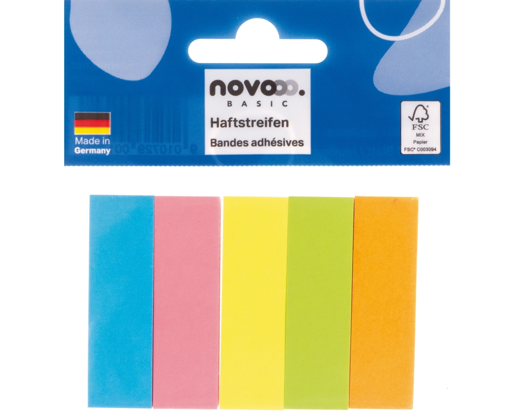 NOVOOO Index Marker Basic 15x50mm 5679-39-pk-5 5-farbig 5x100 Blatt