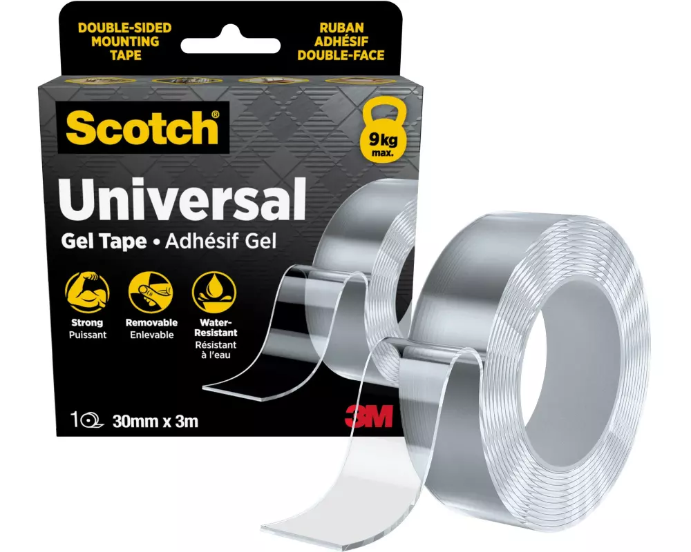 3M Klebeband Universal Gelband 30 mm x 3 m, Transparent