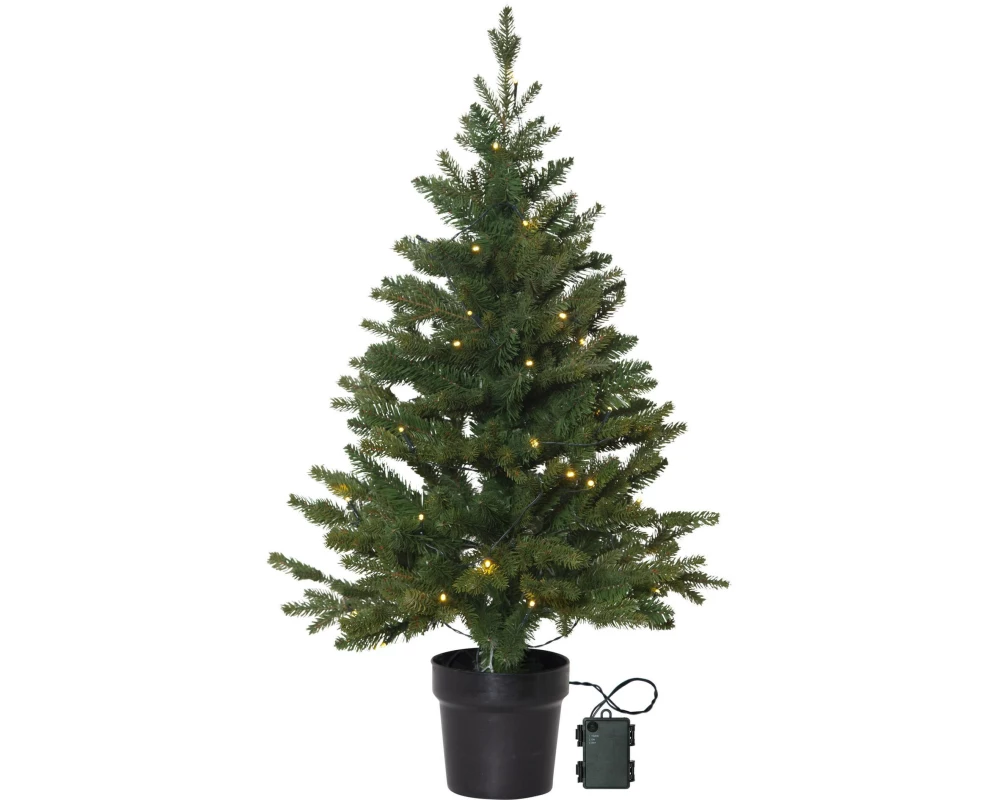 Star Trading Weihnachtsbaum Byske, 40 LED, 90 cm, Grün