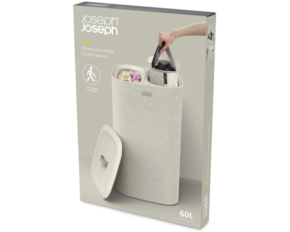 Joseph Joseph Wäschesammler Tota 60 L, 2x 30 L, Ecru