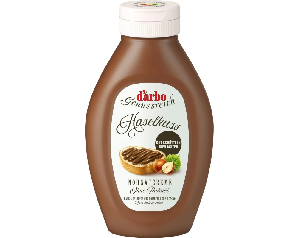D'arbo Nougatcreme Haselkuss Dosier-Tube 320 g