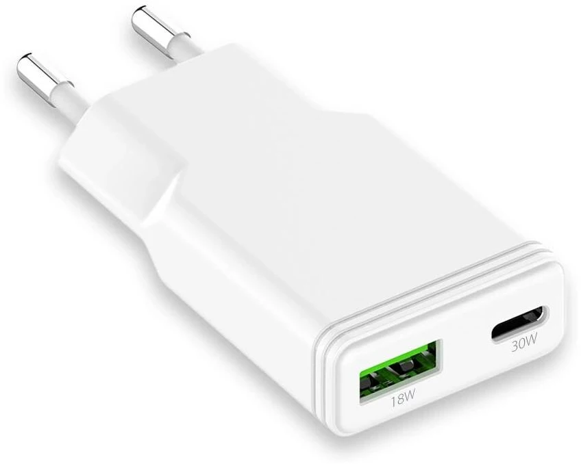 LMP USB-Wandladegerät 30 W USB-A USB-C Dual Power Ultra Slim