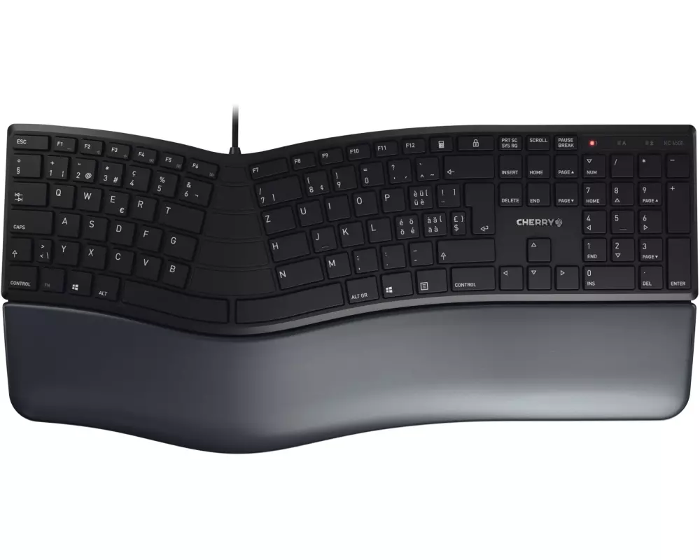 Cherry Tastatur KC 4500 ERGO CH-Layout Schwarz