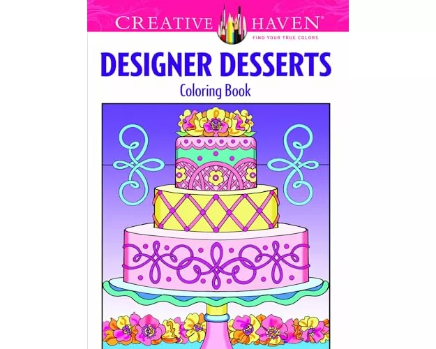 Creative Haven Designer Desserts Coloring Book