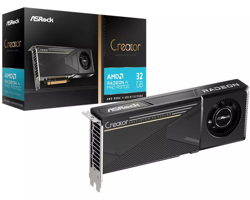 ASRock Grafikkarte Creator Radeon AI PRO R9700 32 GB