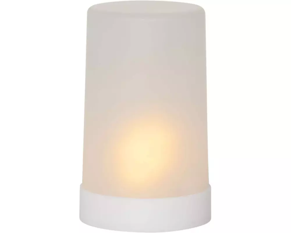 Star Trading LED-Kerze Pillar Flamme Ø 9 x 14.5 cm, Weiss