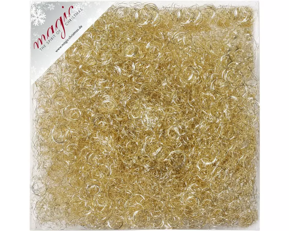 INGES CHRISTMAS DECOR Weihnachtsdeko Engelshaar 40 g, Metall, Gold