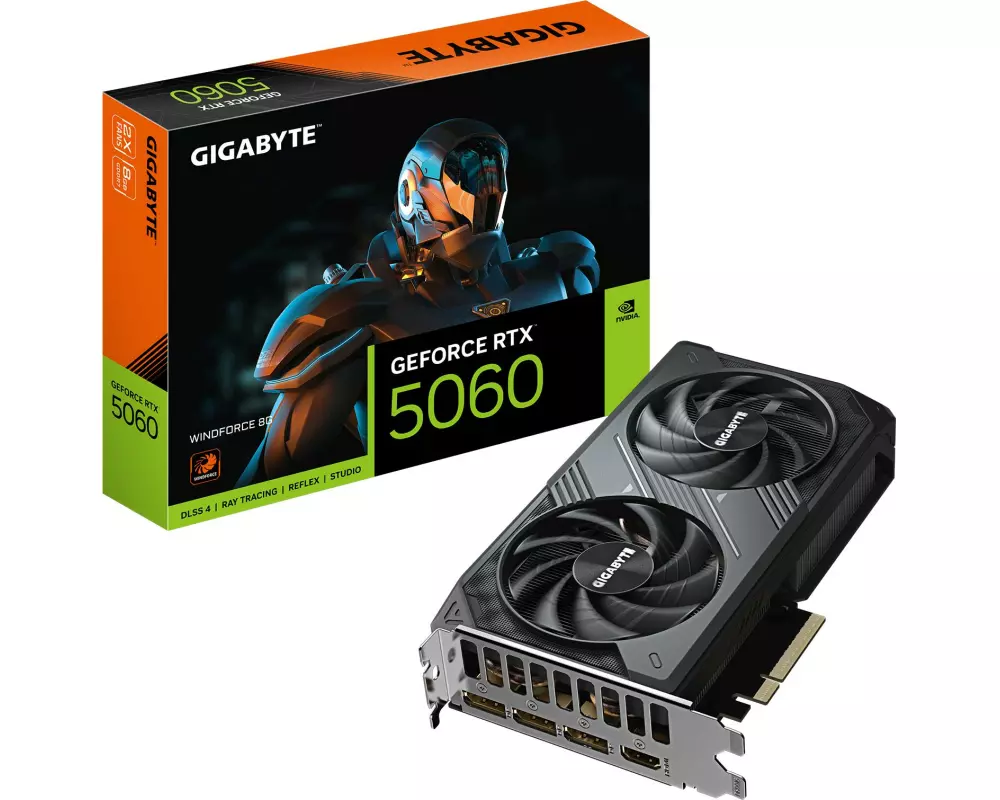 Gigabyte Grafikkarte GeForce RTX 5060 WINDFORCE 8G