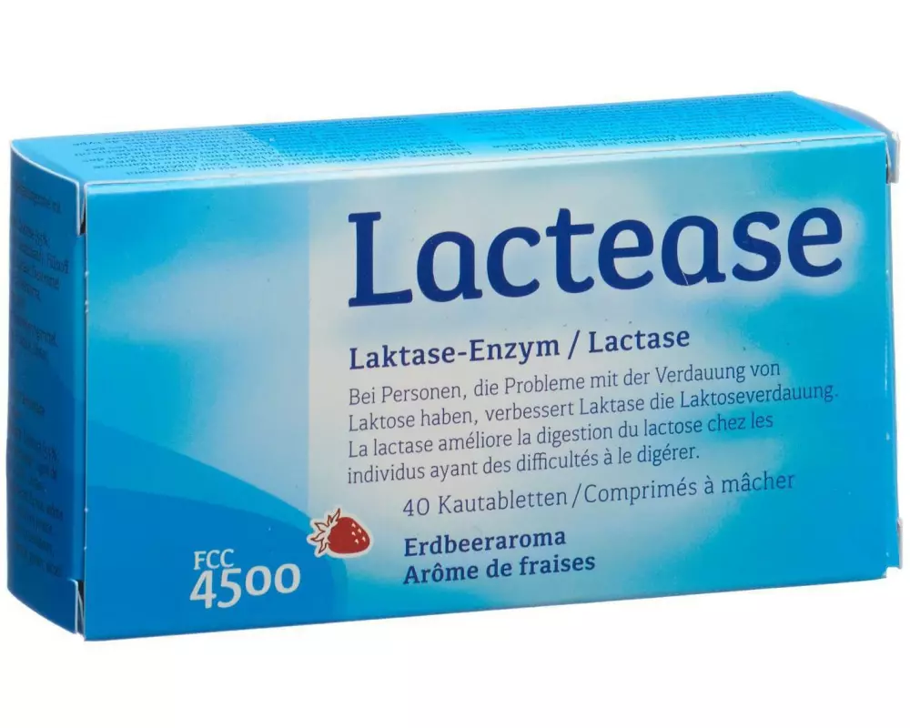 Lactease FCC 4500 Erdbeer 40 Kautabletten