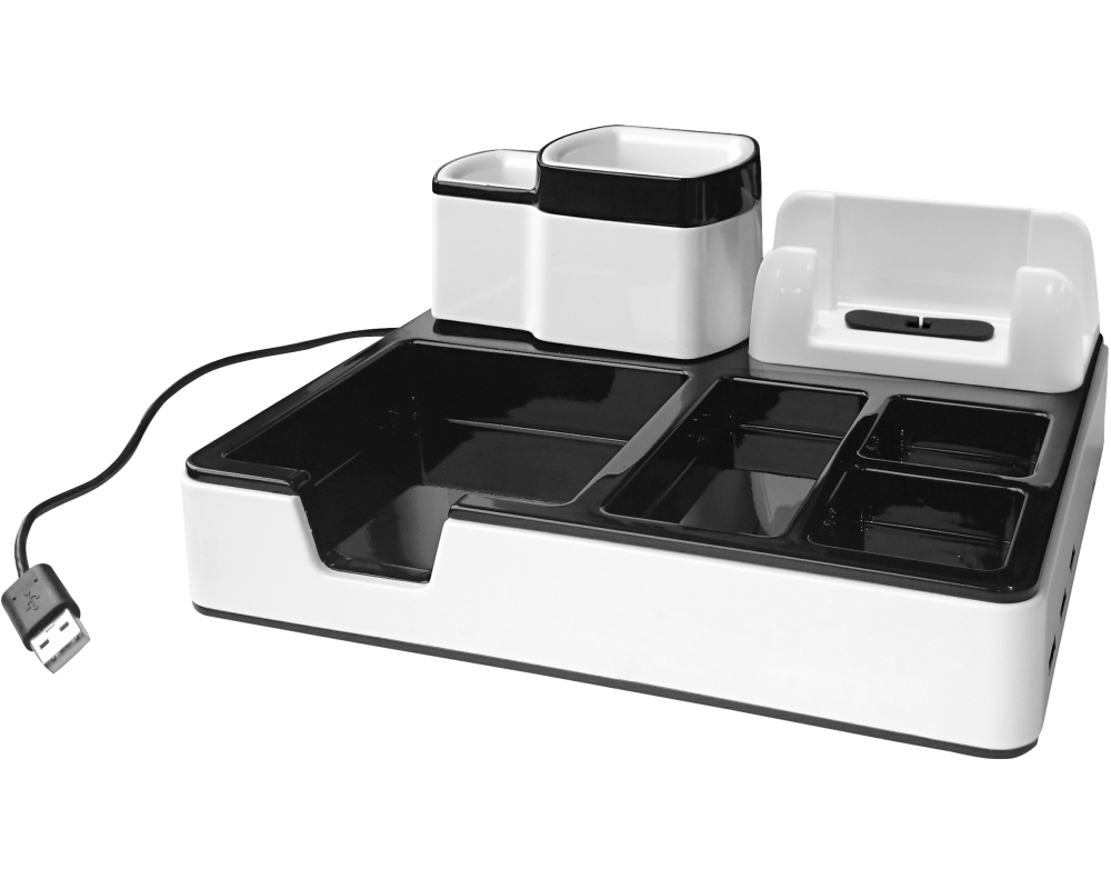 MONOLITH Desk Organizer DO 003 -17 weiss-schwarz 217x187x96mm