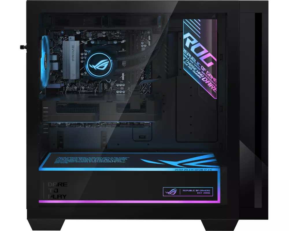 ASUS ROG G700 GM700TZ AMD Ryzen™ 7 8700F 32 GB DDR5-SDRAM 1 TB SSD NVIDIA GeForce RTX 5060 Windows 11 Home Tower PC Schwarz