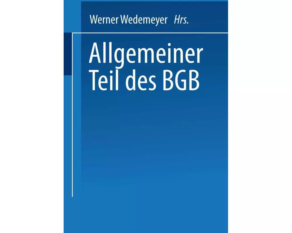 Allgemeiner Teil des BGB