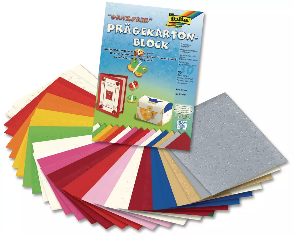 Folia Prägepapier Ganzjahr Mehrfarbig
