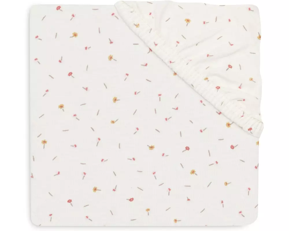Jollein Jersey Pretty Picnic – Flower Drops 90 x 50 cm 90 cm