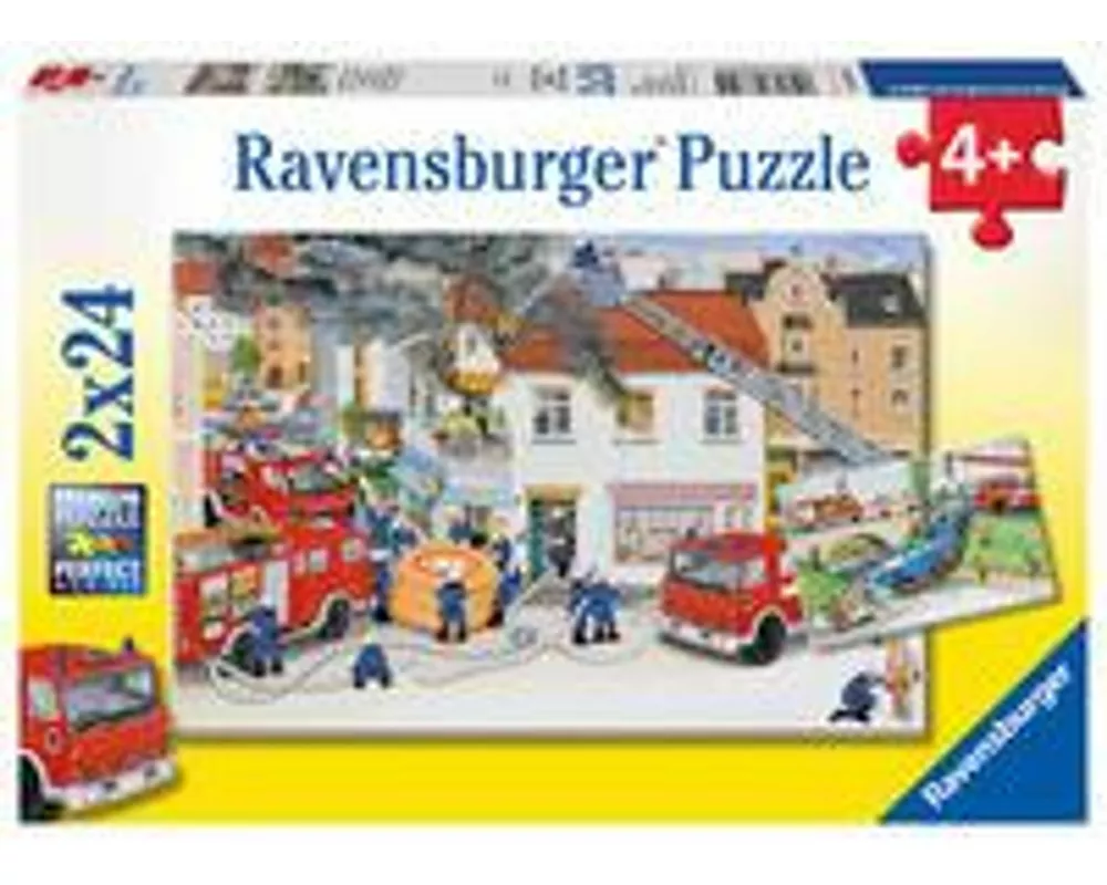 Kinderpuzzle 2x24 Teile - Bei der Feuerwehr