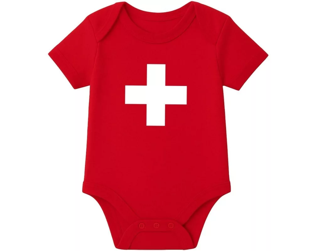 Trendcompany Babybody Schweiz, 62/68, Rot