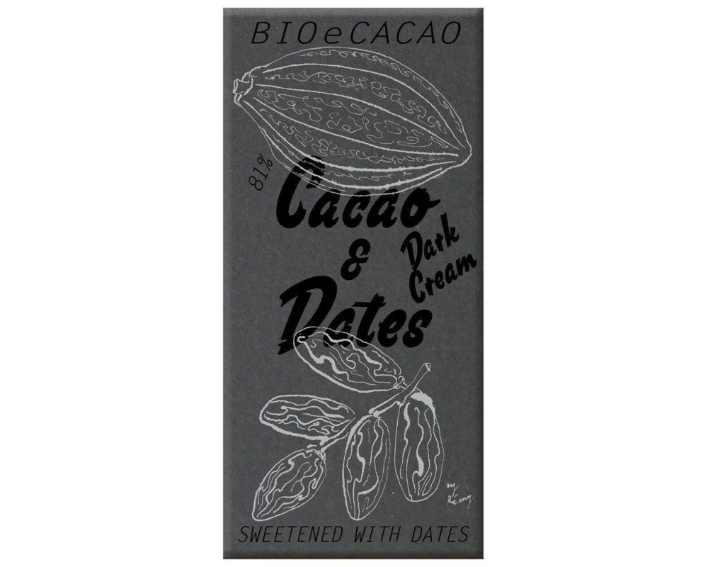 BioeCacao Dattelschokolade Dark Cream 81% 90 g