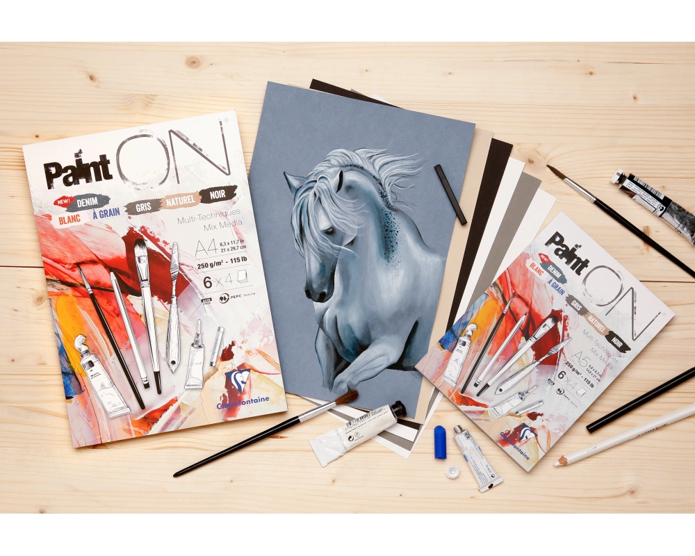 CLAIREFONTAINE Paint'On Block A5 975409C Sortiert 24 Blatt