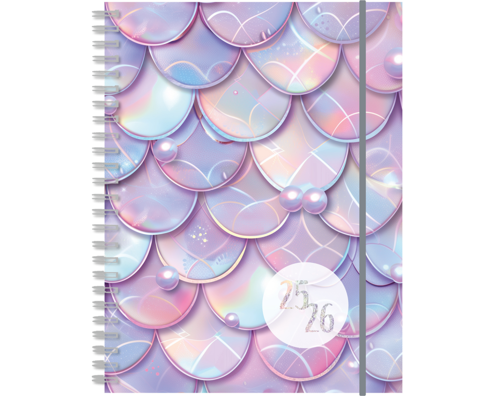 SIMPLEX Schüleragenda Touch 25/26 500430.26 1W/2S 17M Mermaid ML 12x16.5cm