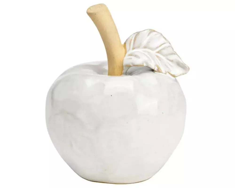 G. Wurm Aufsteller Apfel 11 x 14 cm, Beige/Weiss