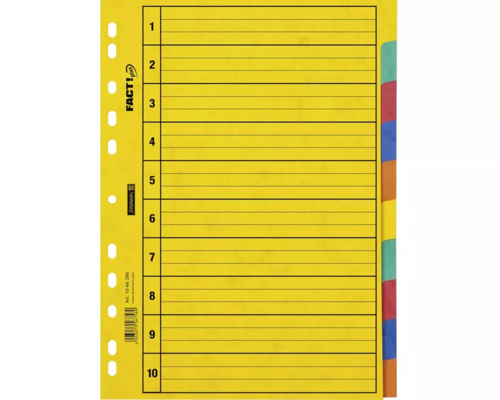 Brunnen Register A4 Fact Plus 1-10