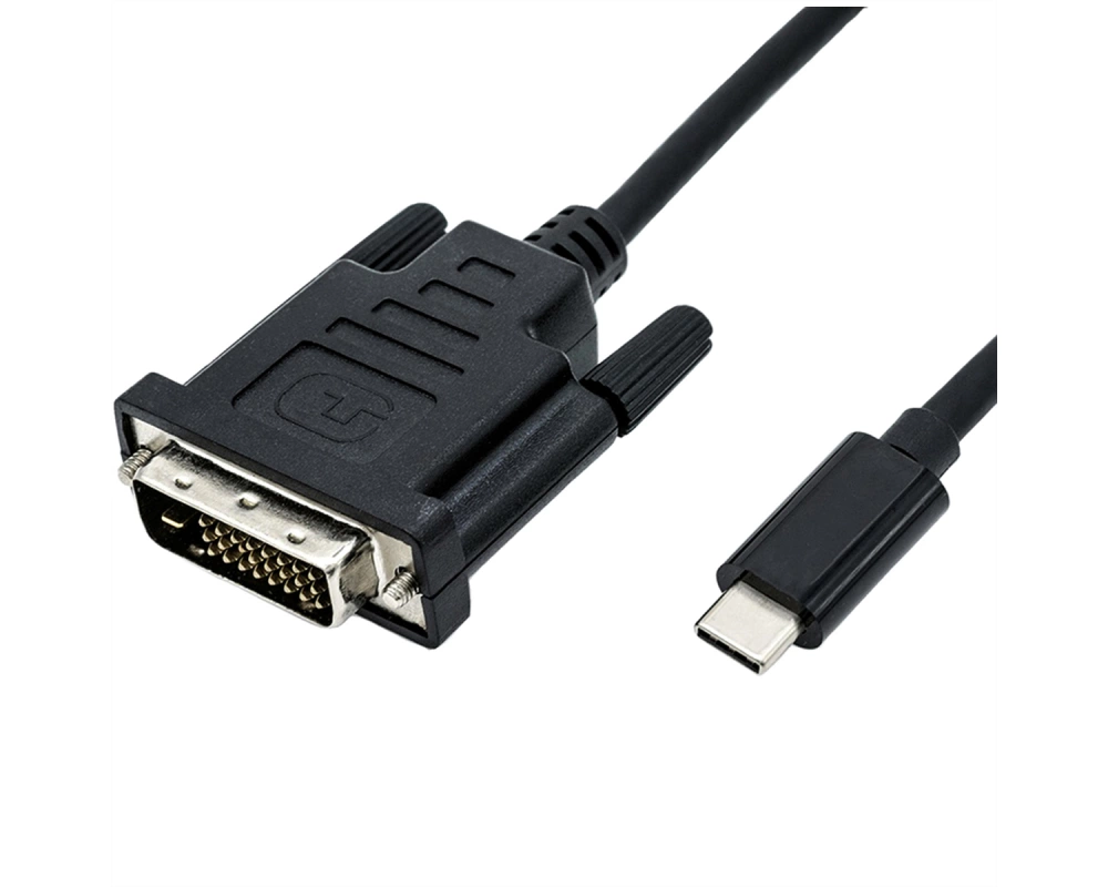 ROLINE USB Typ C - DVI Adapterkabel, ST/ST, 1 m