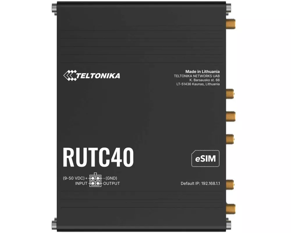 Teltonika LTE-Industrie-Router RUTC40 Global 4G Edge mit Wi-Fi 6