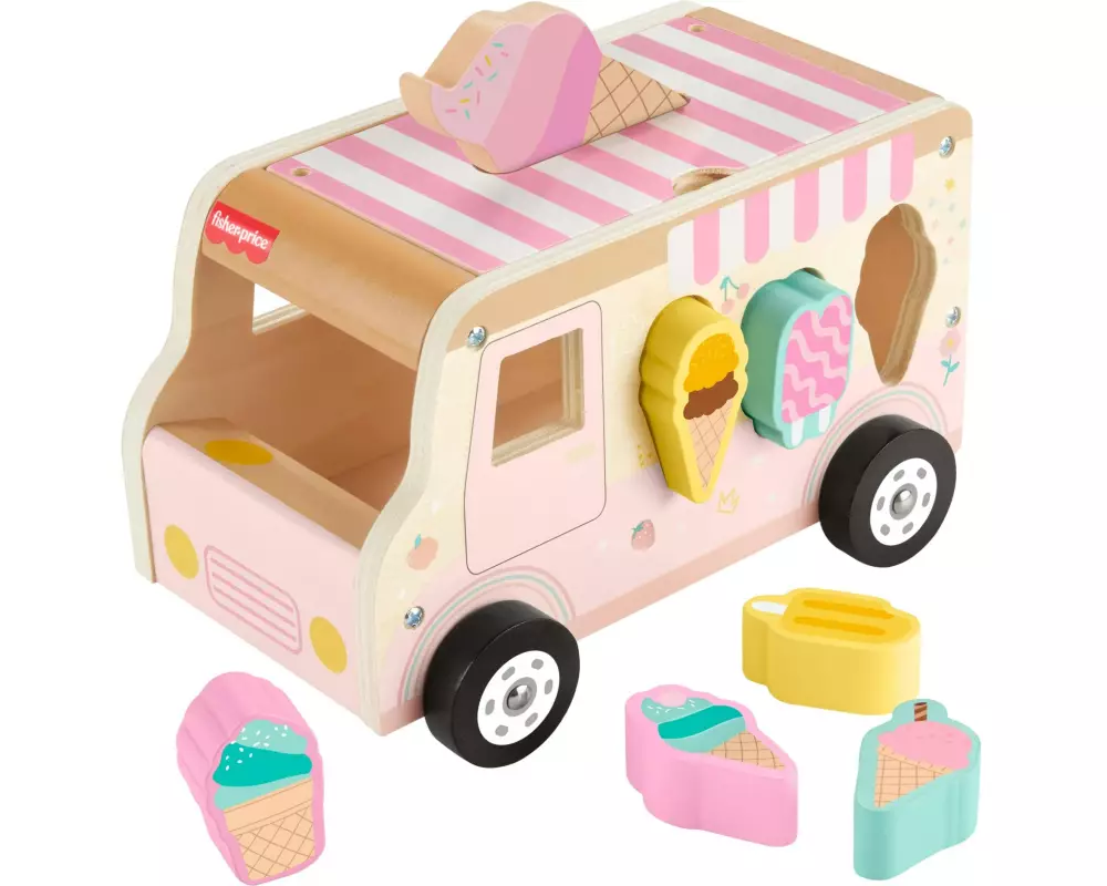 Fisher-Price Stapelspielzeug Holz-Eiswagen