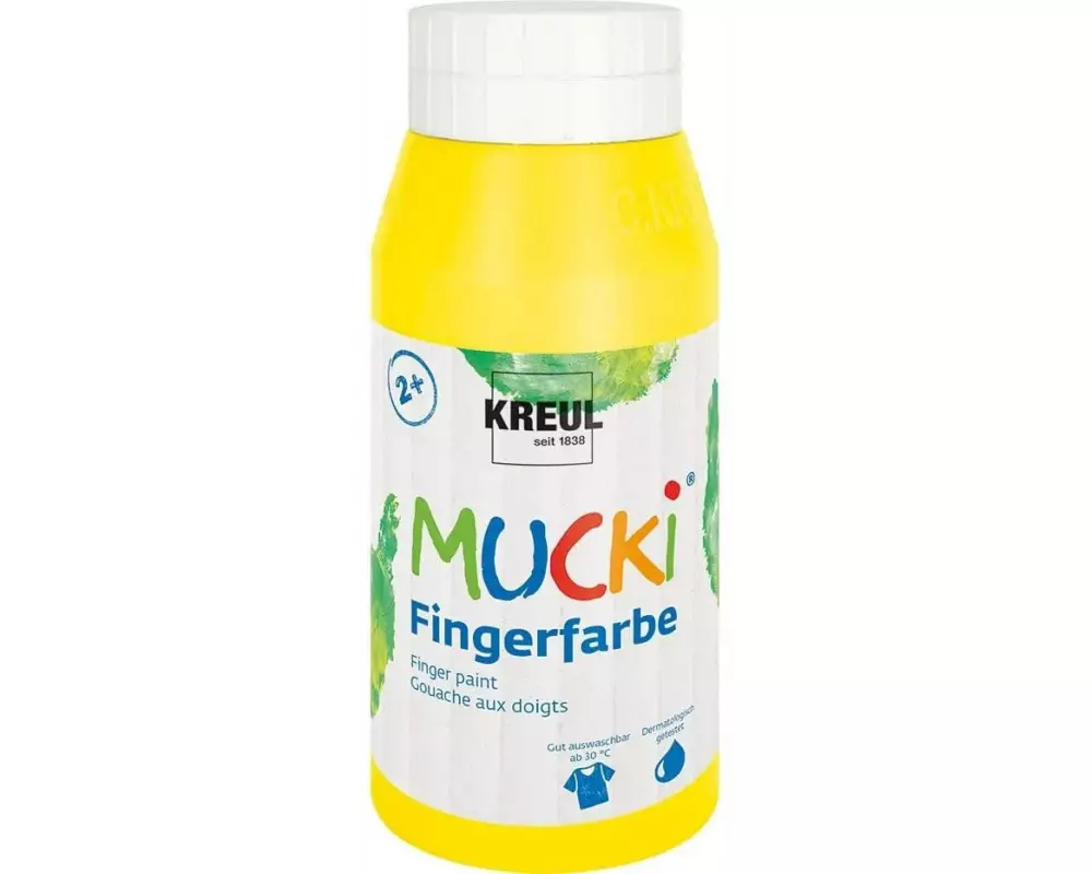 Kreul Fingerfarbe Mucki 750 ml, Gelb