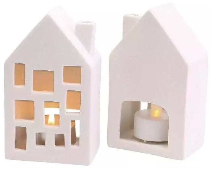 Creativ Company Teelichtgläser Haus 12 Stück