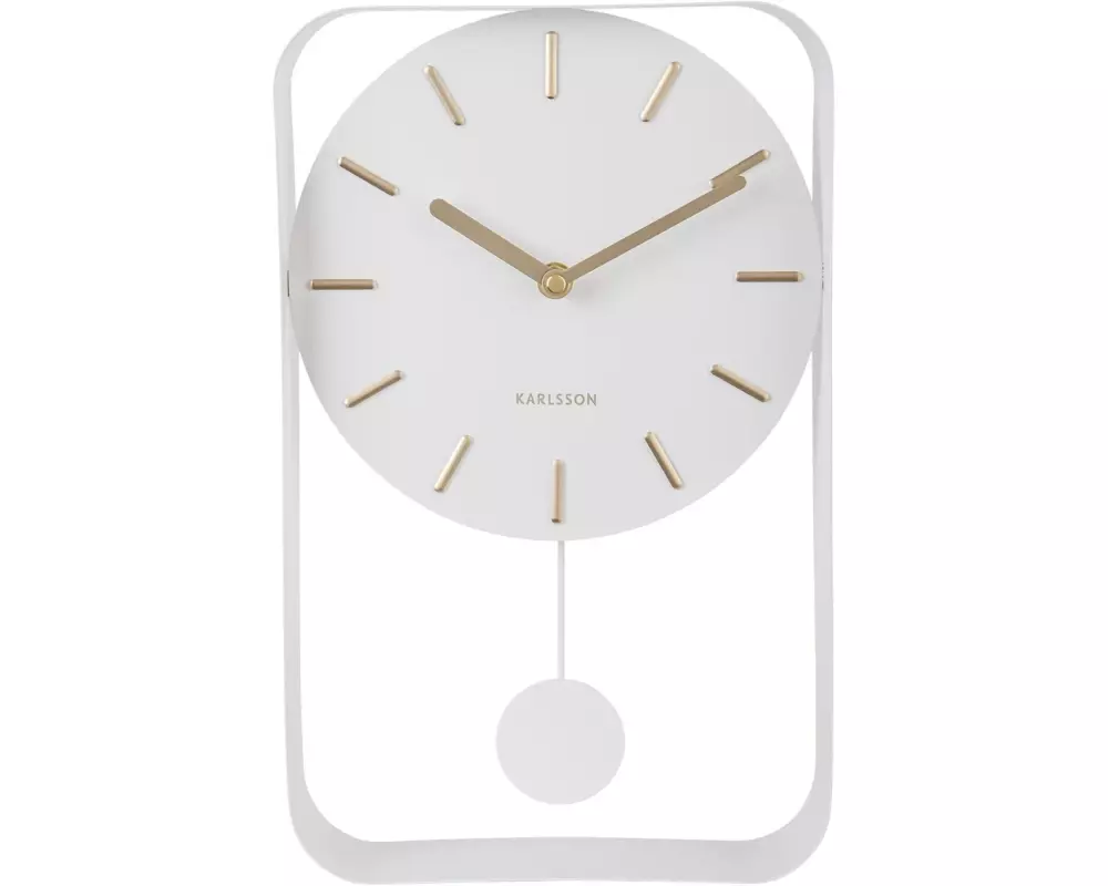 KARLSSON Wanduhr Pendulum Charm Small 20 x 32 cm, Weiss