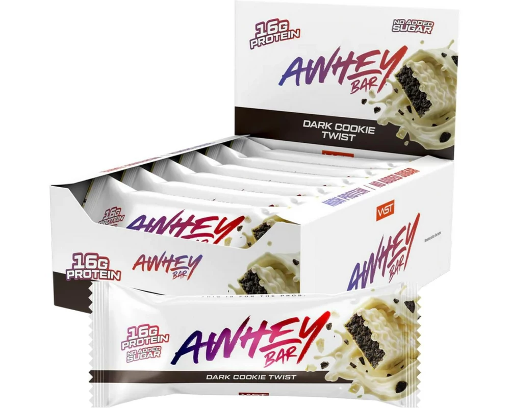 VAST Riegel AWHEY BAR Dark Cookie Twist, 12 x 50g