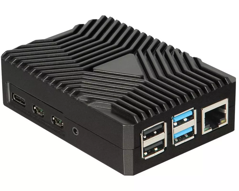 jOY-iT Gehäuse Aluminium für Raspberry Pi 4B Schwarz