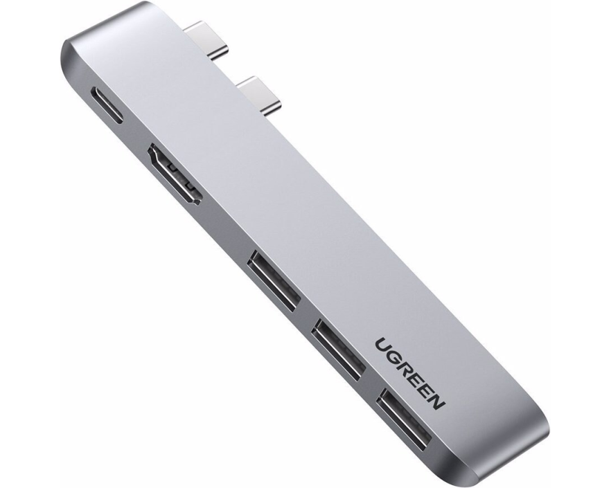 UGREEN USB-C 5in2 Hub, Grey 60559 HDMI,3xUSB-A,USB-C MB Pro/Air