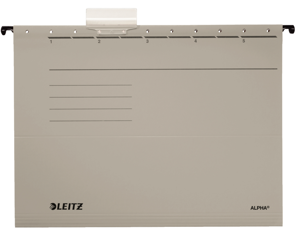 LEITZ Hängemappe Alpha A4 19853085 grau 5 Stück