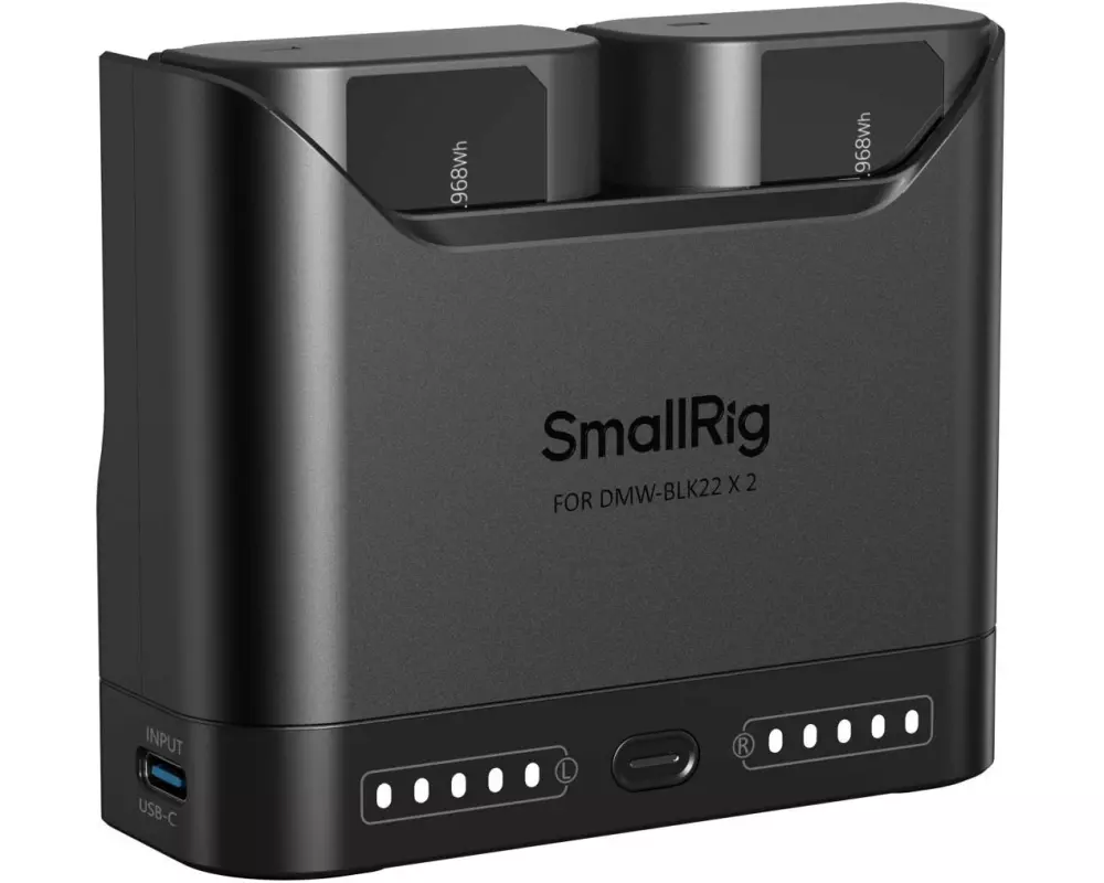 Smallrig Digitalkamera-Akku Turbo Ladegerät Kit mit 2x DMW-BLK22 Akku