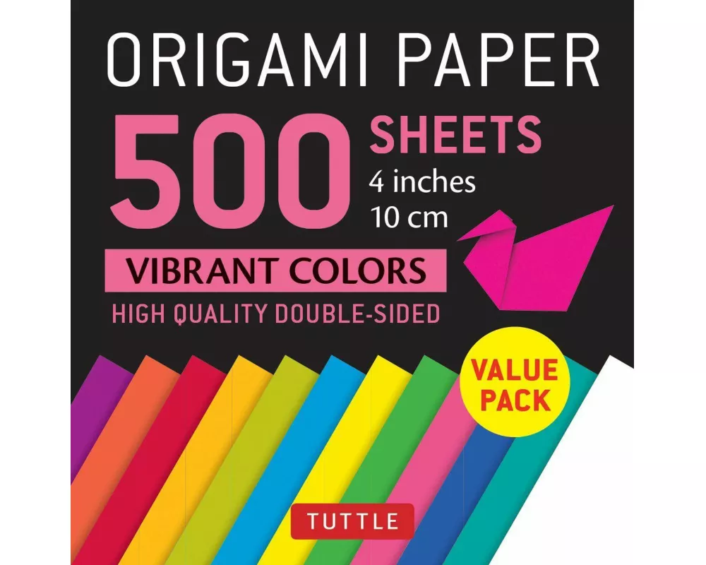 Origami Paper 500 sheets Vibrant Colors 4 (10 cm)