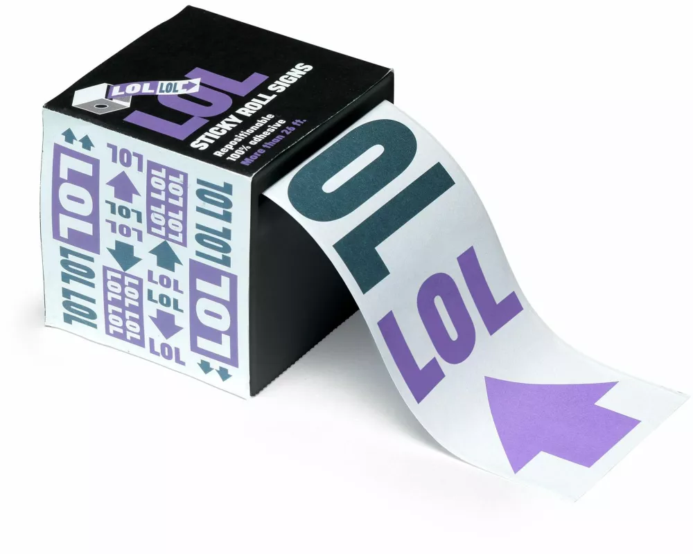 Knock Knock LOL Sticky Roll Sign