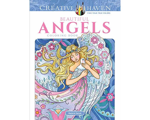 Creative Haven Beautiful Angels Coloring Book