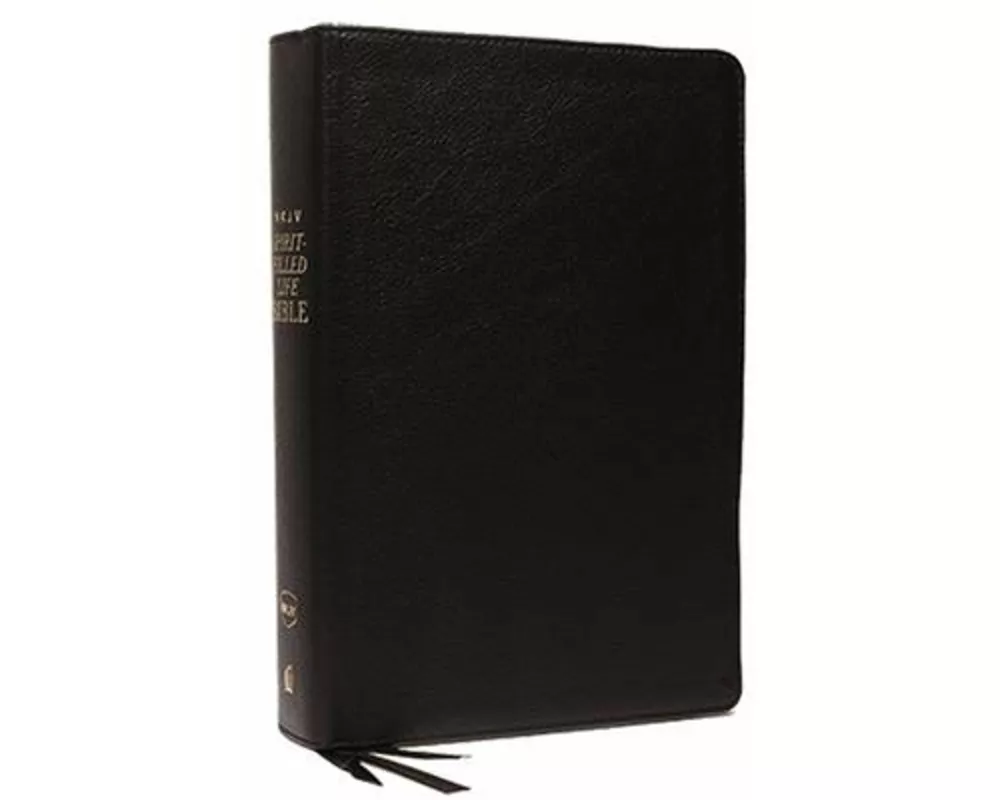 NKJV, Spirit-Filled Life Bible, Third Edition, Genuine Leather, Black, Red Letter, Comfort Print