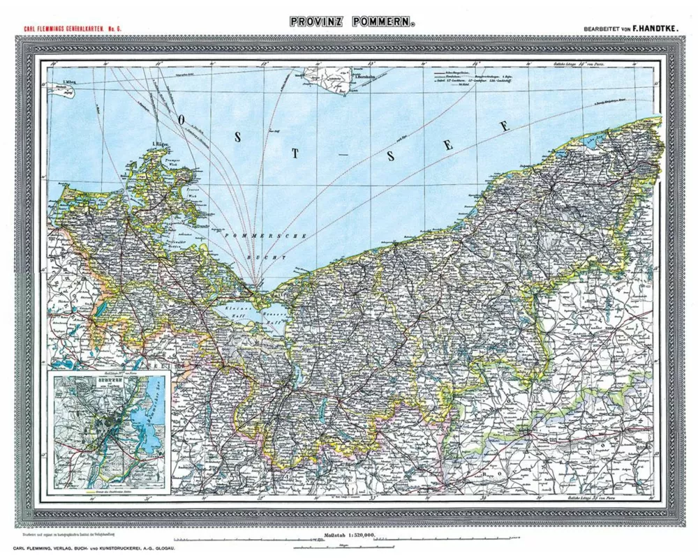 Provinz POMMERN - um 1903 [gerollt]