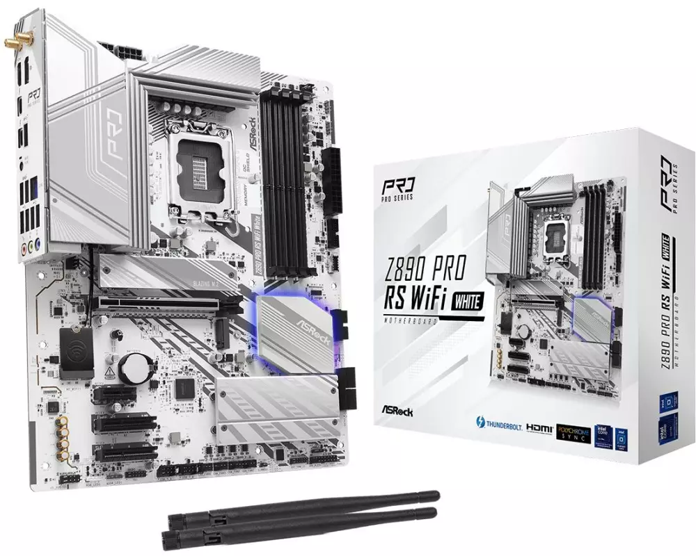 ASRock Mainboard Z890 Pro RS WiFi White