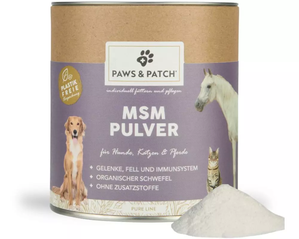 Paws & Patch Hunde-Nahrungsergänzung MSM Pulver 500 g